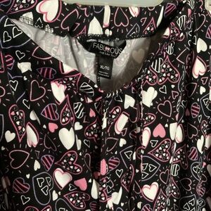 Fabulous Just Like You Women’s Super Soft Hearts Print Jogger Pajama Pants-Sz XL